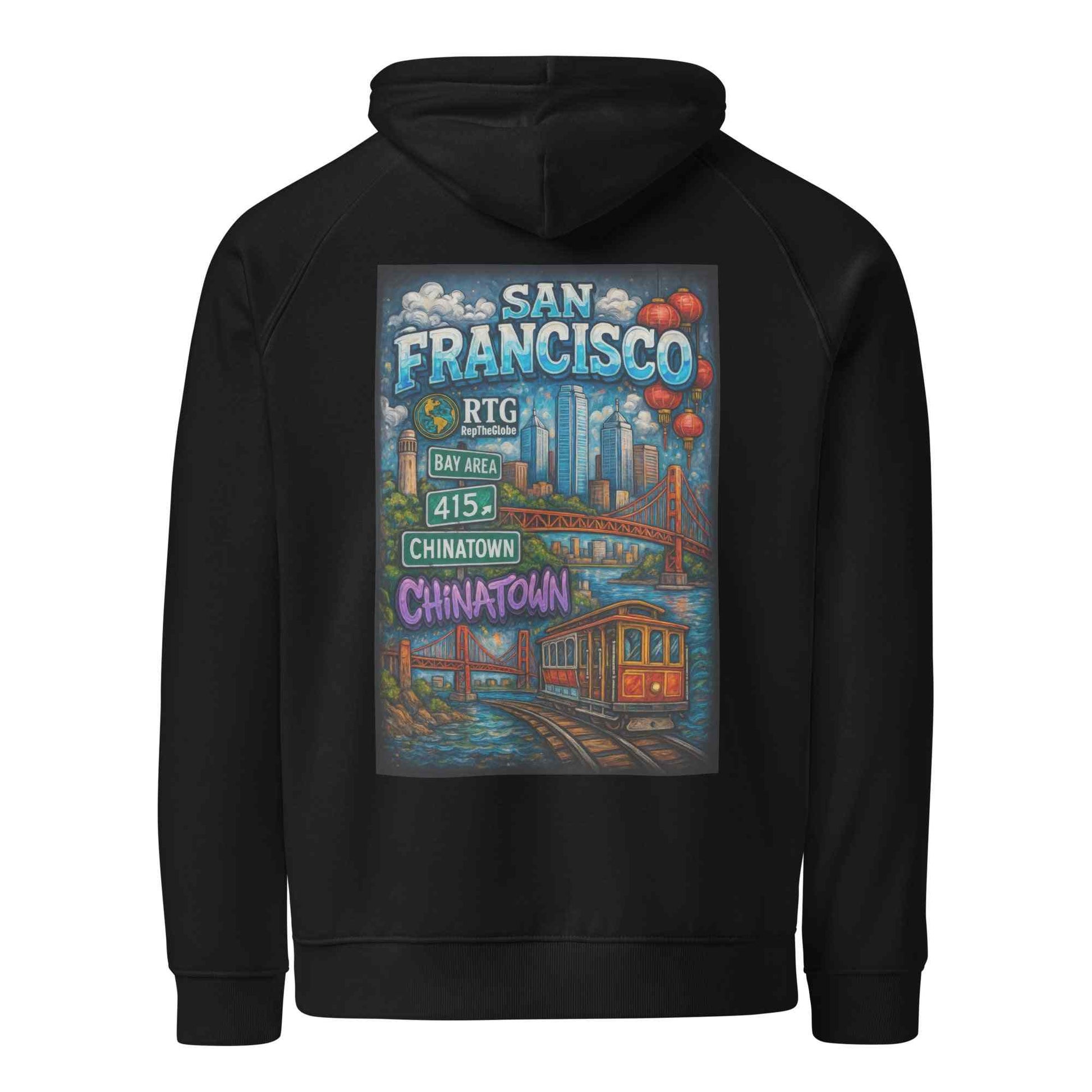 San Francisco-Unisex eco raglan hoodie