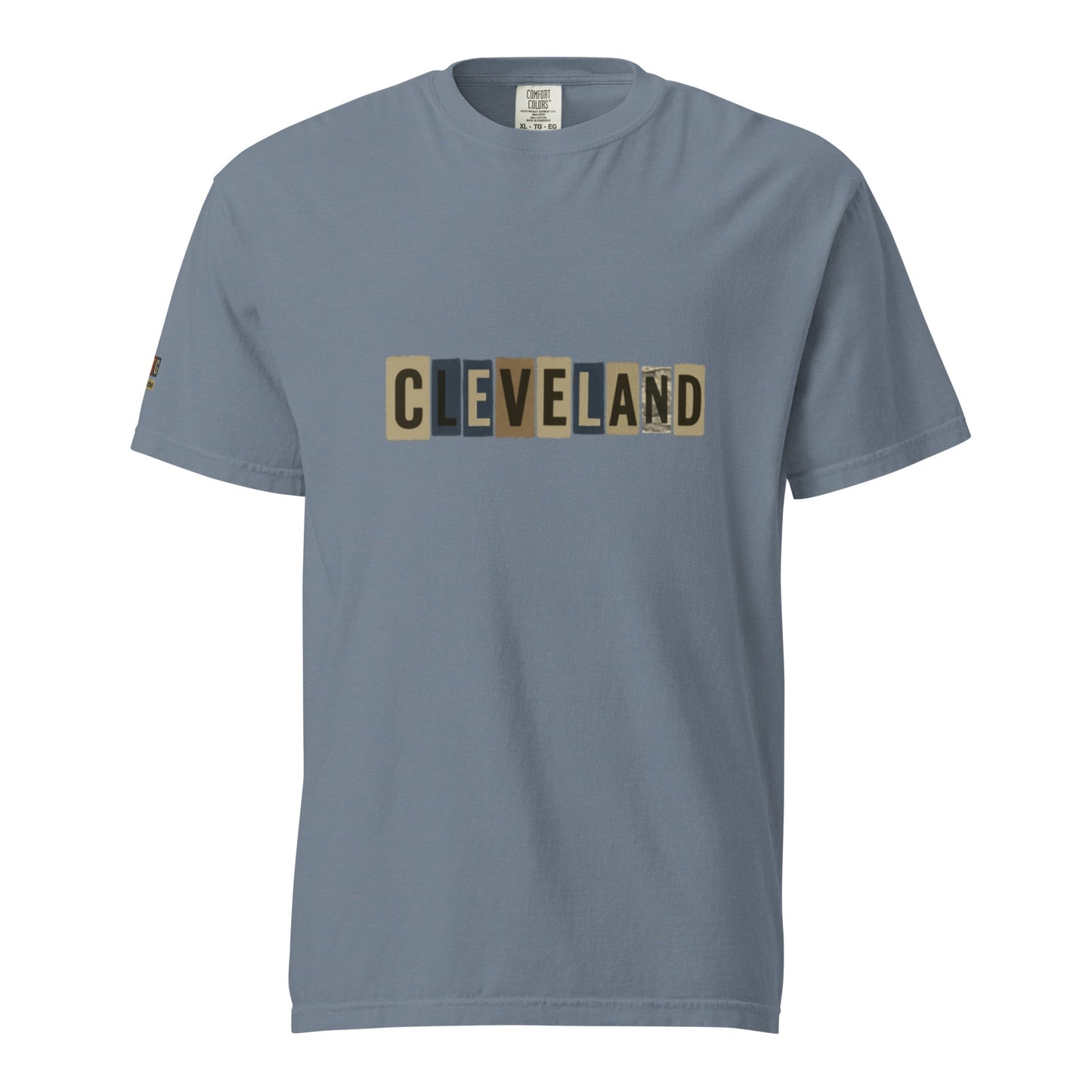Cleveland-Unisex garment-dyed heavyweight t-shirt made of 100% ring-spun cotton with relaxed fit and durable stitching