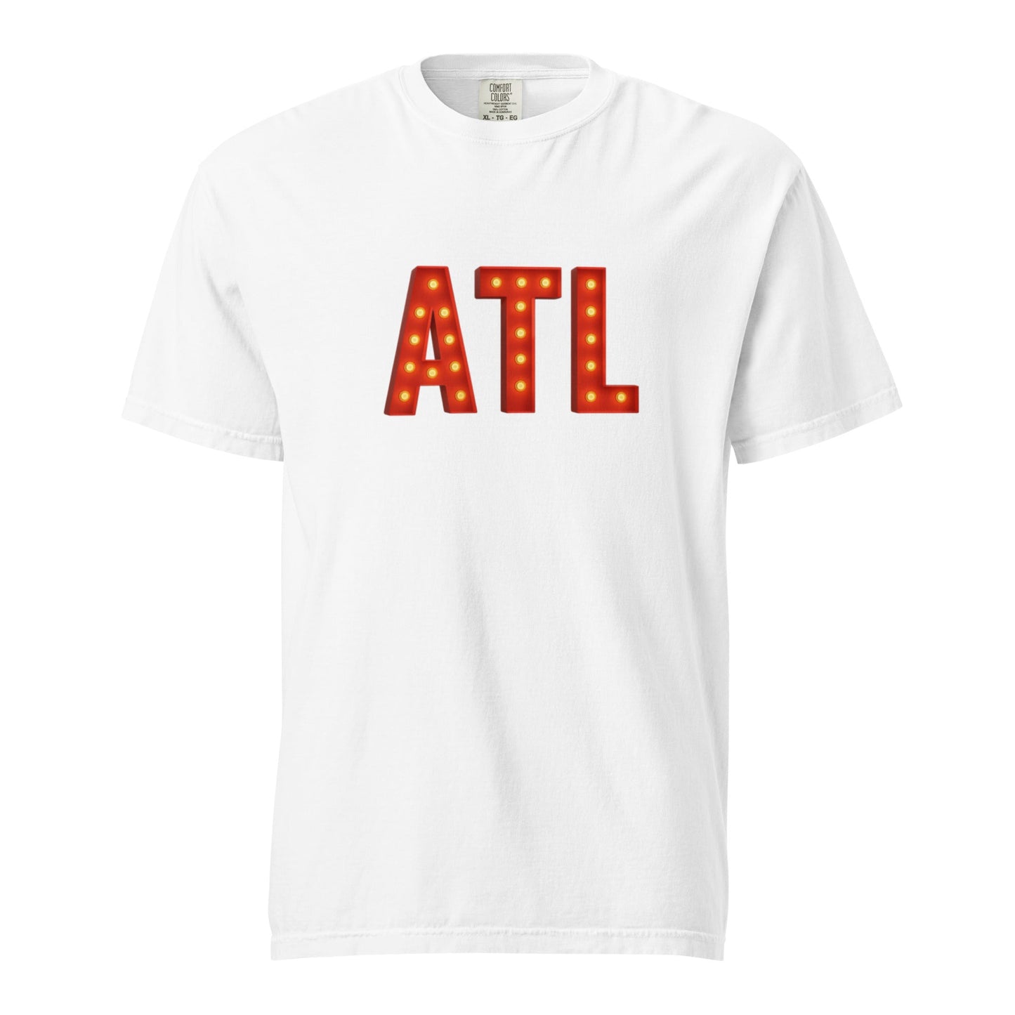 White Atlanta-Unisex garment-dyed heavyweight t-shirt with ATL graphic design