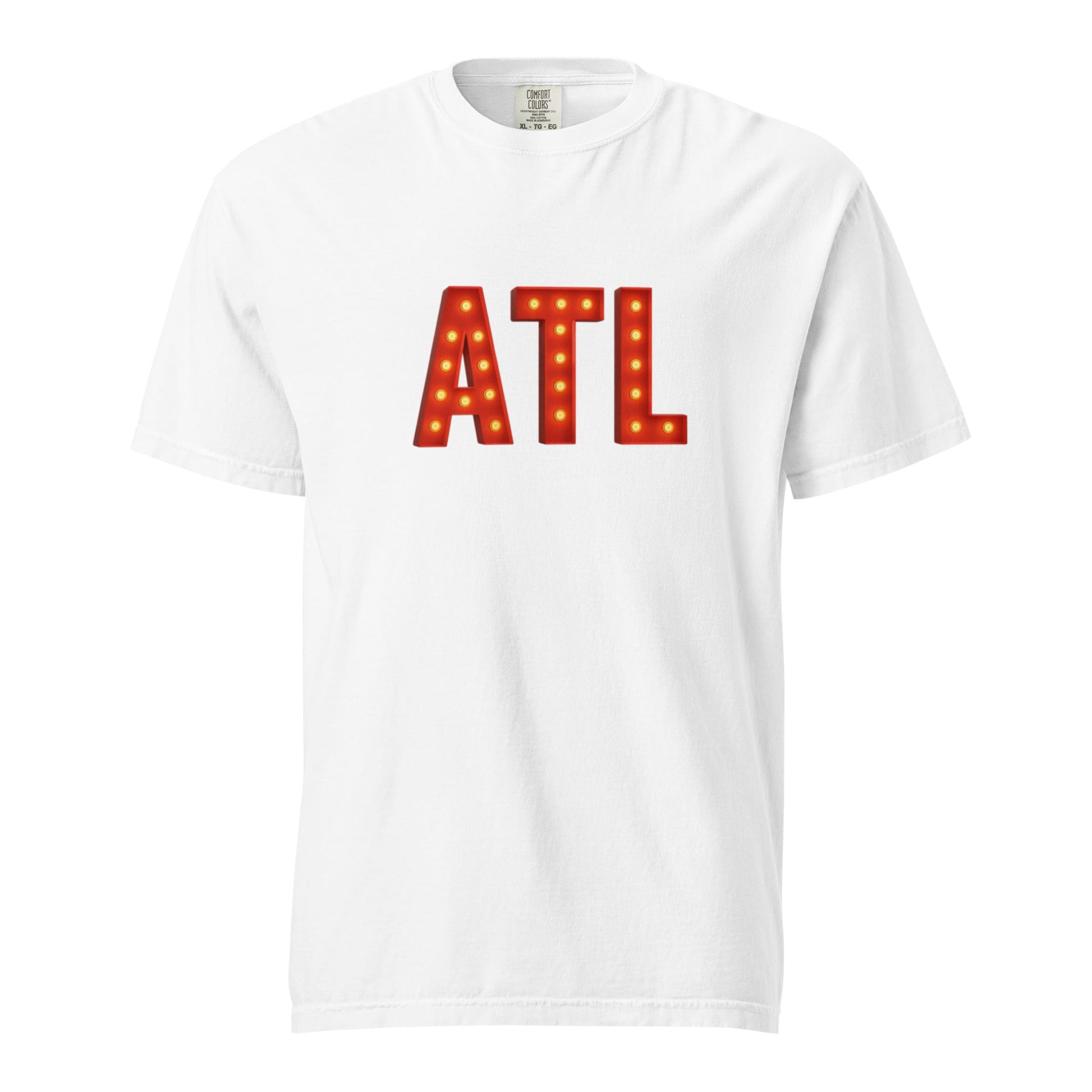 White Atlanta-Unisex garment-dyed heavyweight t-shirt with ATL graphic design